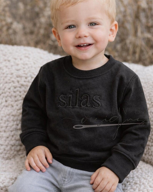 Personalized embroidered Toddler Crewneck | Embroidered Name Sweatshirt | Custom Kids Pullover | Rabbit Skins Crewneck | Custom Baby Gift