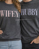 Custom Wifey Embroidered Crewneck | Bella + Canvas Sweatshirt | Personalized Gift for Newlyweds | New Bride Gift | Mr and Mrs Keepsake Crew