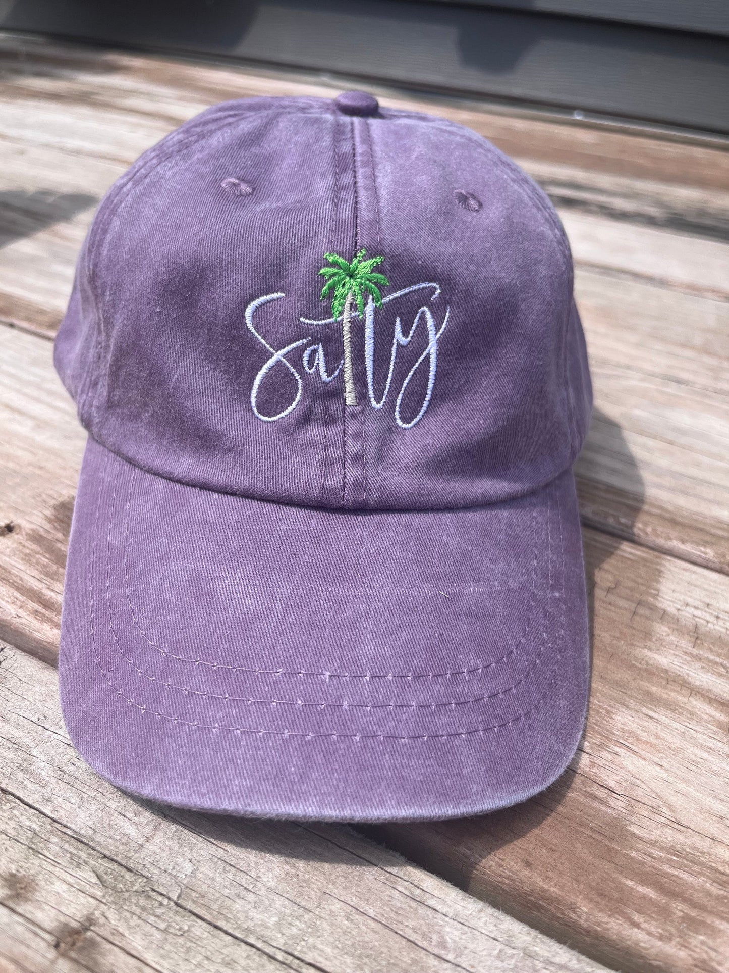 Embroidered Palm Tree Hat | Salty Vintage Cotton Dad Cap (etsy image id: 5092987882)