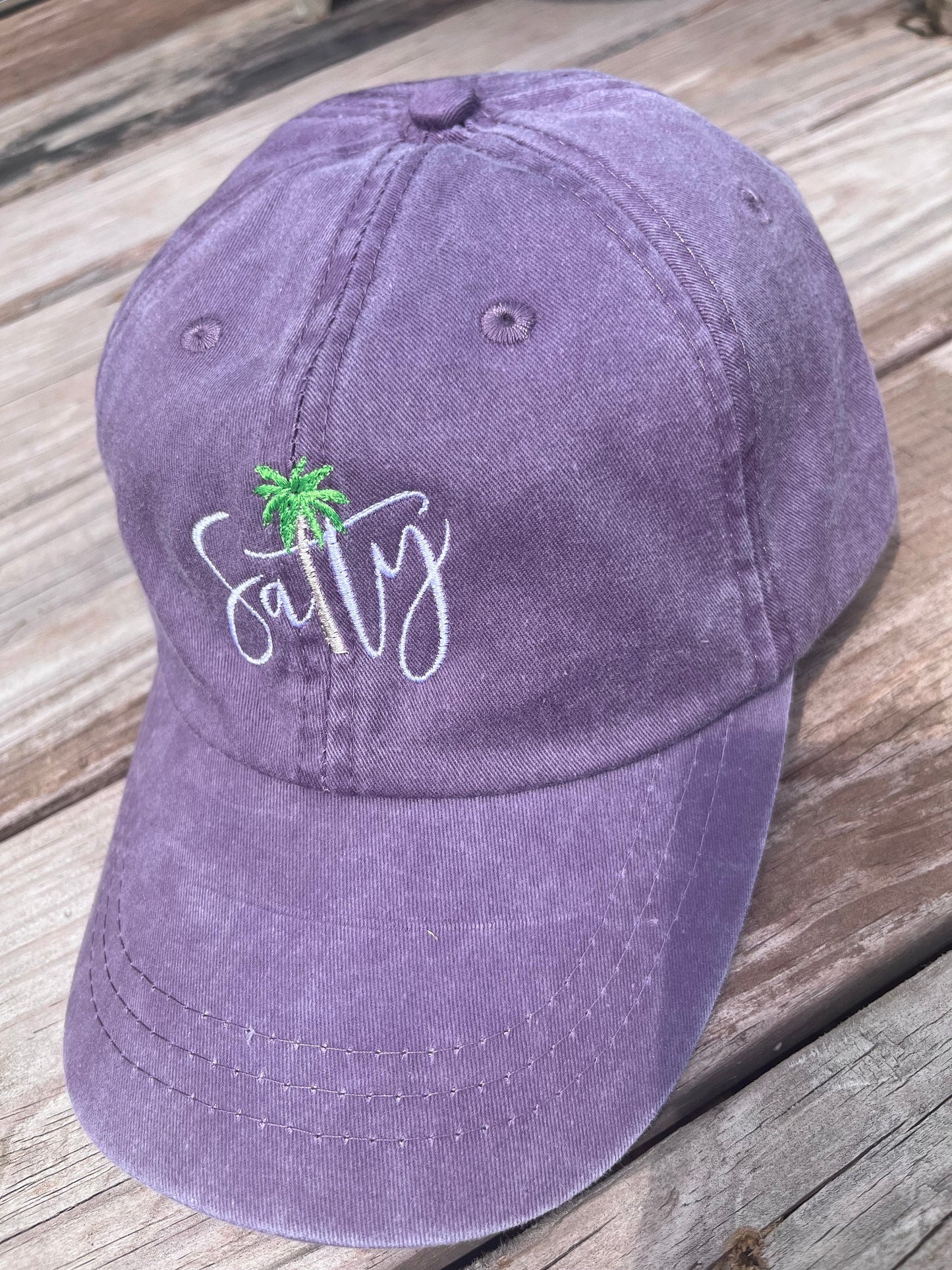 Embroidered Palm Tree Hat | Salty Vintage Cotton Dad Cap (etsy image id: 5141214707)