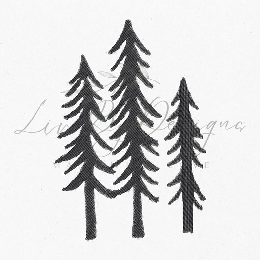 Tall Trees Embroidery Design – Forest Tree File (Digital Download) (etsy image id: 5147321070)