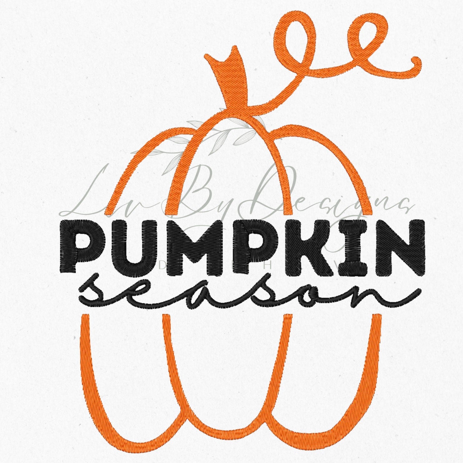 Pumpkin Season Embroidery File (dst, exp, hus, jef, pec, vp3, vip) (etsy image id: 5353844397)