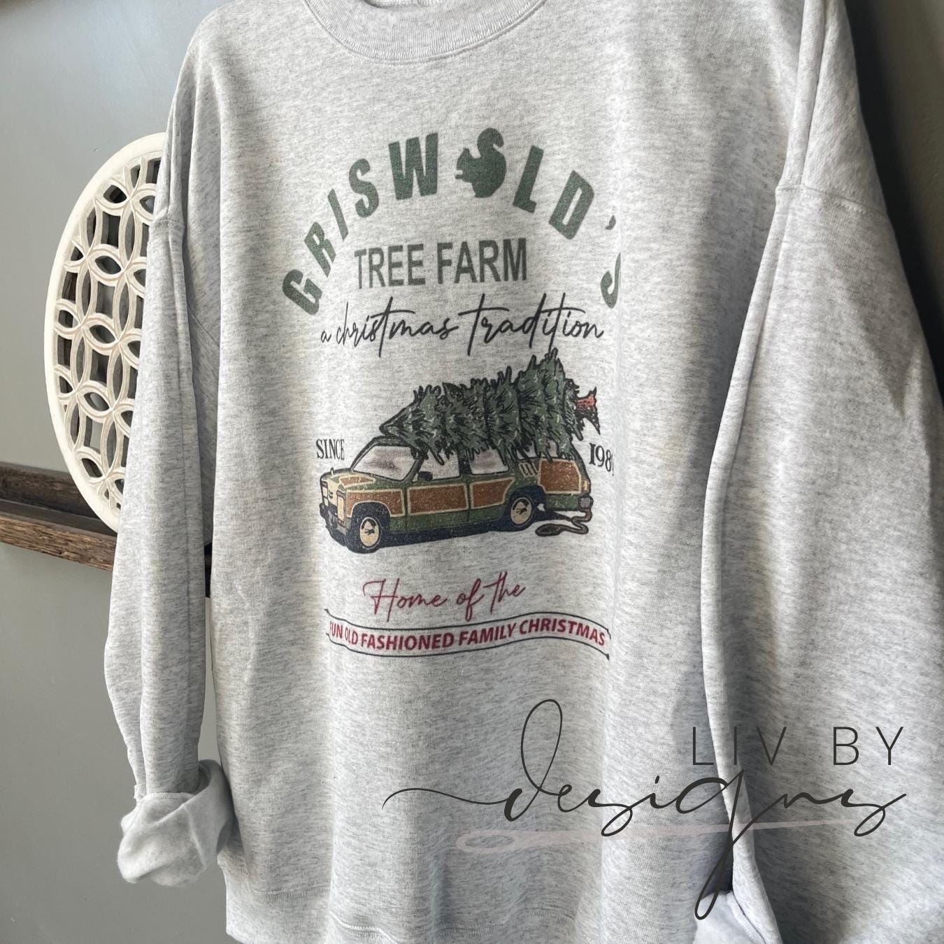 Griswold Tree Farm Christmas Sweatshirt | Vintage Holiday Crewneck (etsy image id: 6464535283)