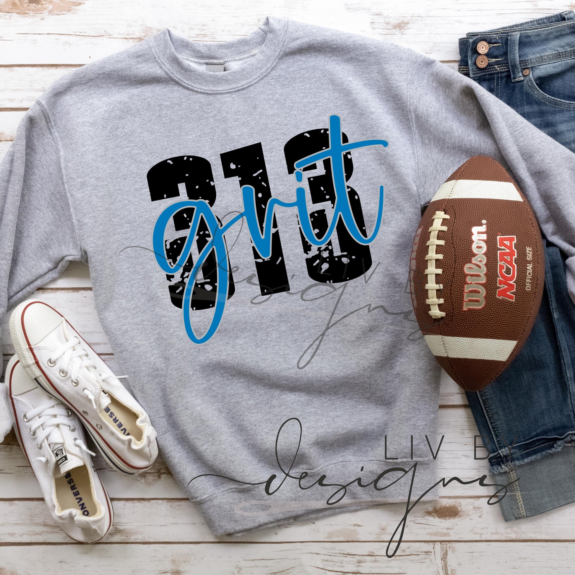 Detroit Lions 313 Grit crewneck (etsy image id: 6549202250)