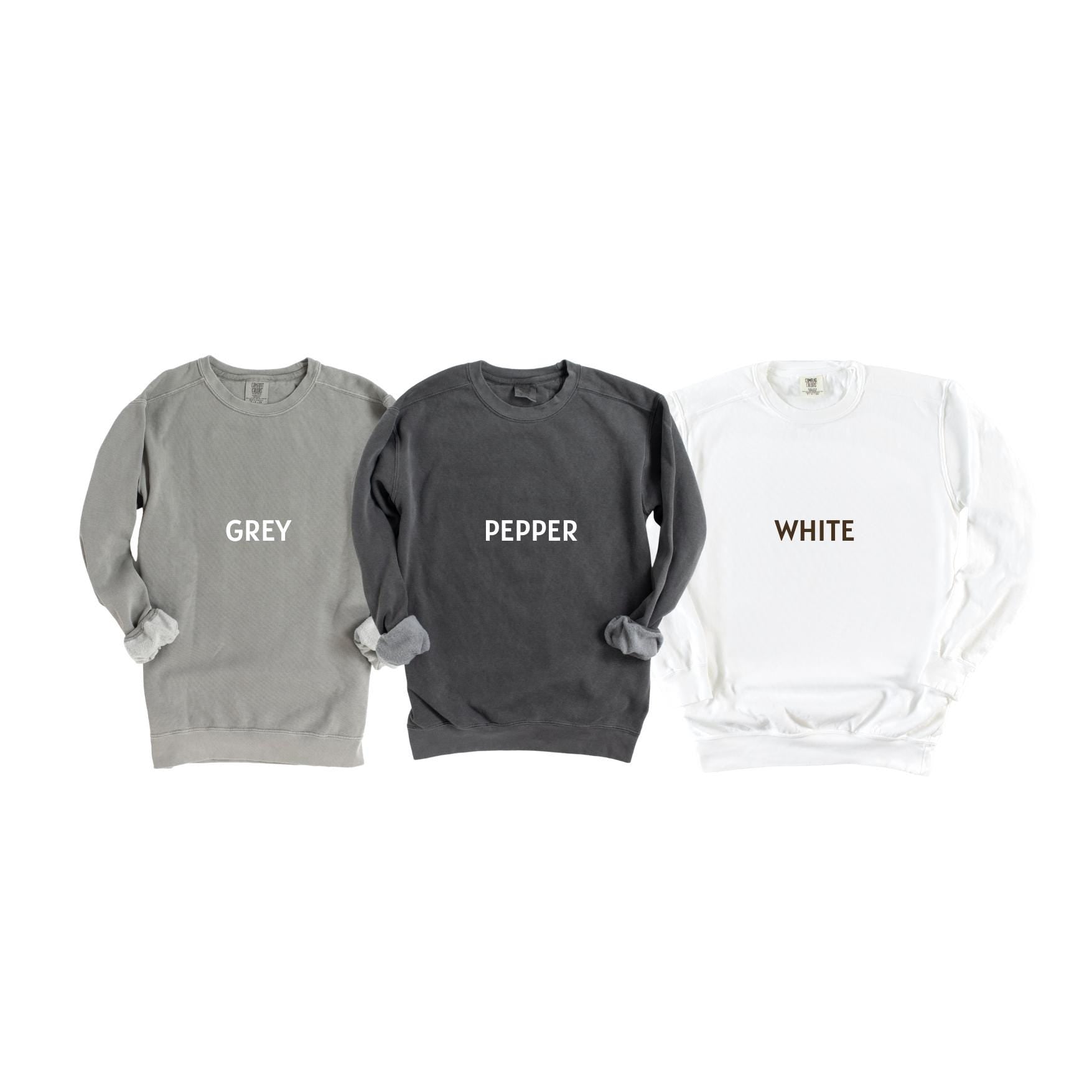 Embroidered Football Team Crewneck | Comfort Colors Pullover (etsy image id: 6566951556)