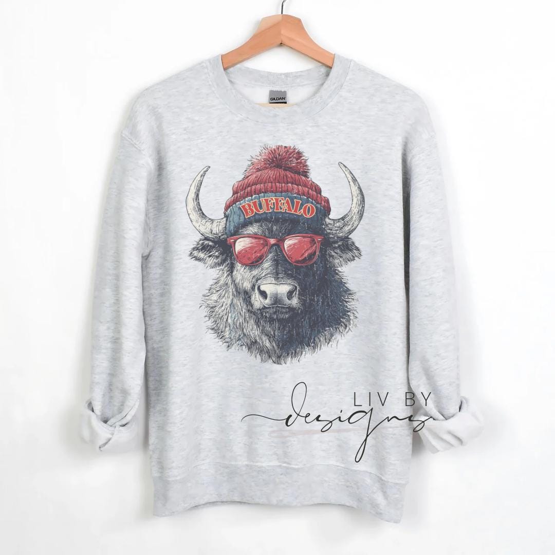 Buffalo Football Sweatshirt, Retro Buffalo Fan Gift (etsy image id: 6629914685)