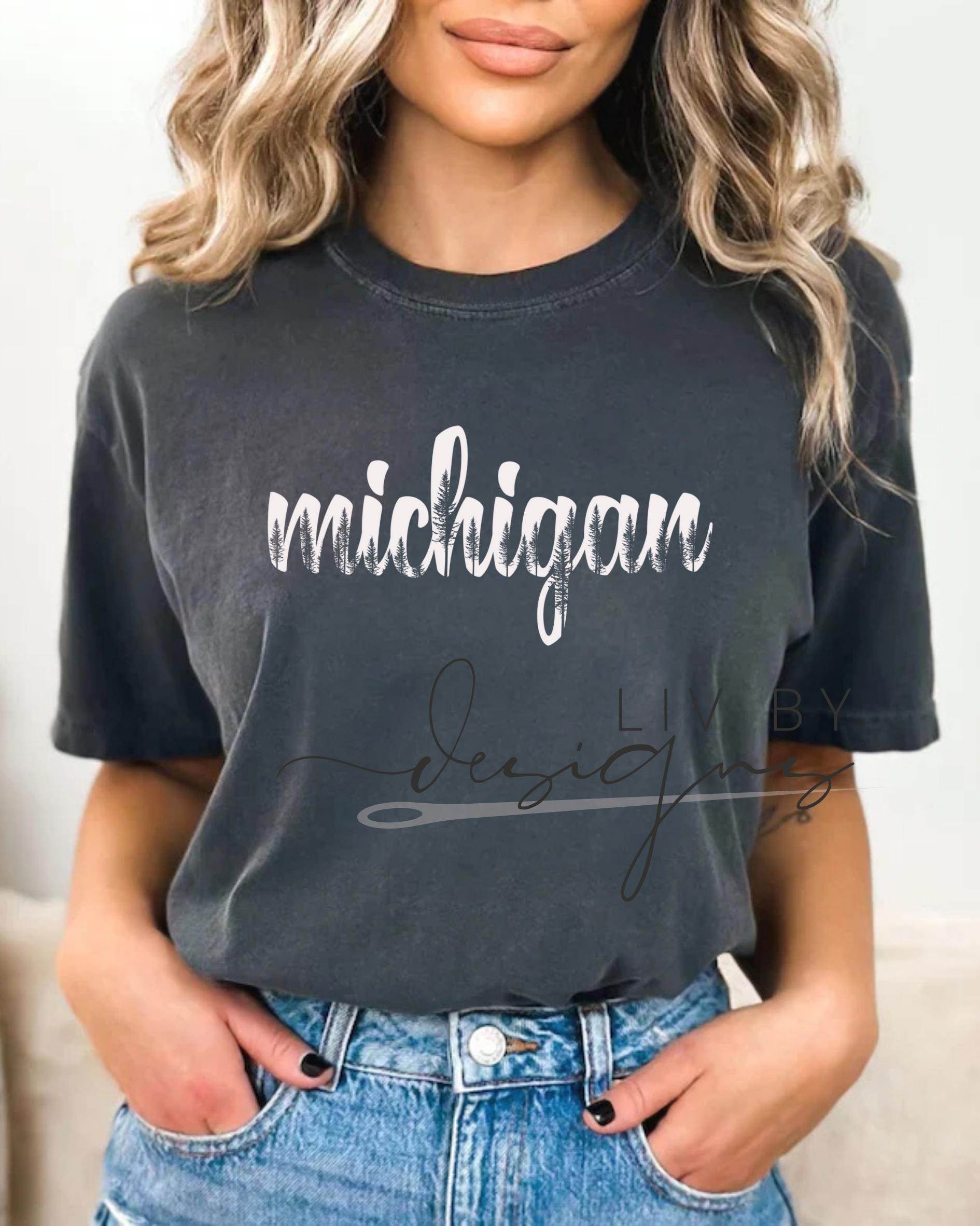 Michigan Nature Graphic Tee | Comfort Colors, Rustic Outdoors Shirt (etsy image id: 6772058264)