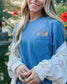 Embroidered Butterfly Wildflower Pocket Tee - Comfort Colors Cotton Shirt (etsy image id: 6813416010)