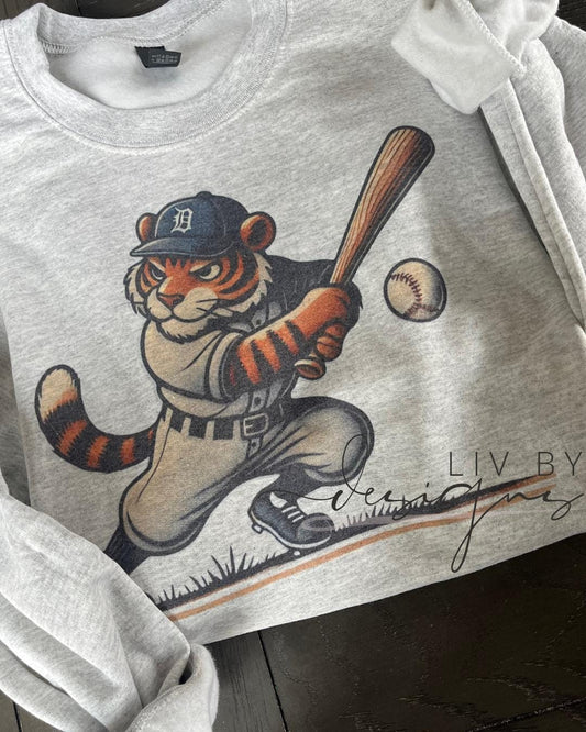 Tigers Baseball Sublimated Crewneck | Detroit Game Day Sweatshirt (etsy image id: 6827525103)