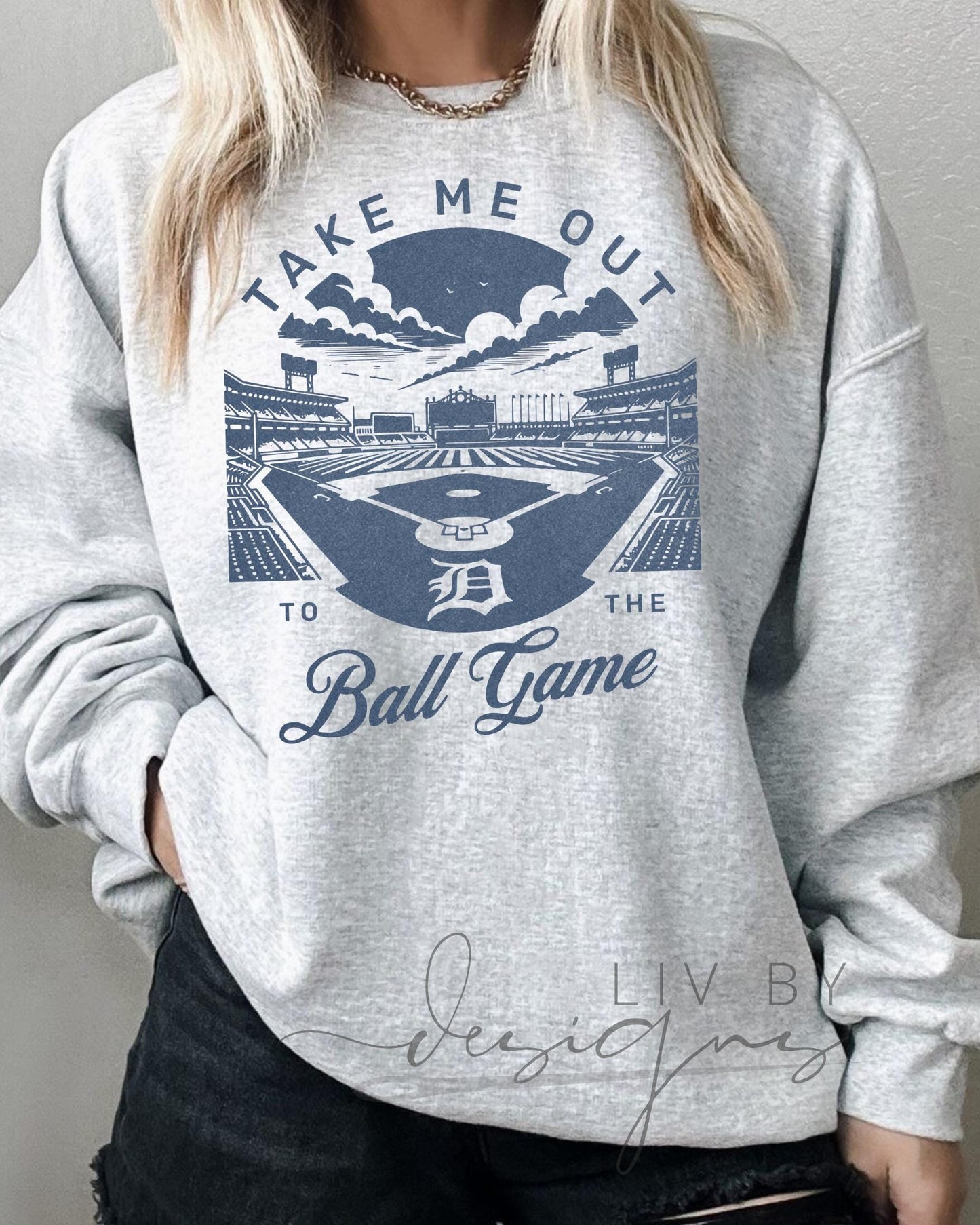 Vintage Baseball Stadium Sweatshirt | Detroit Baseball Fan Pullover (etsy image id: 6844858659)