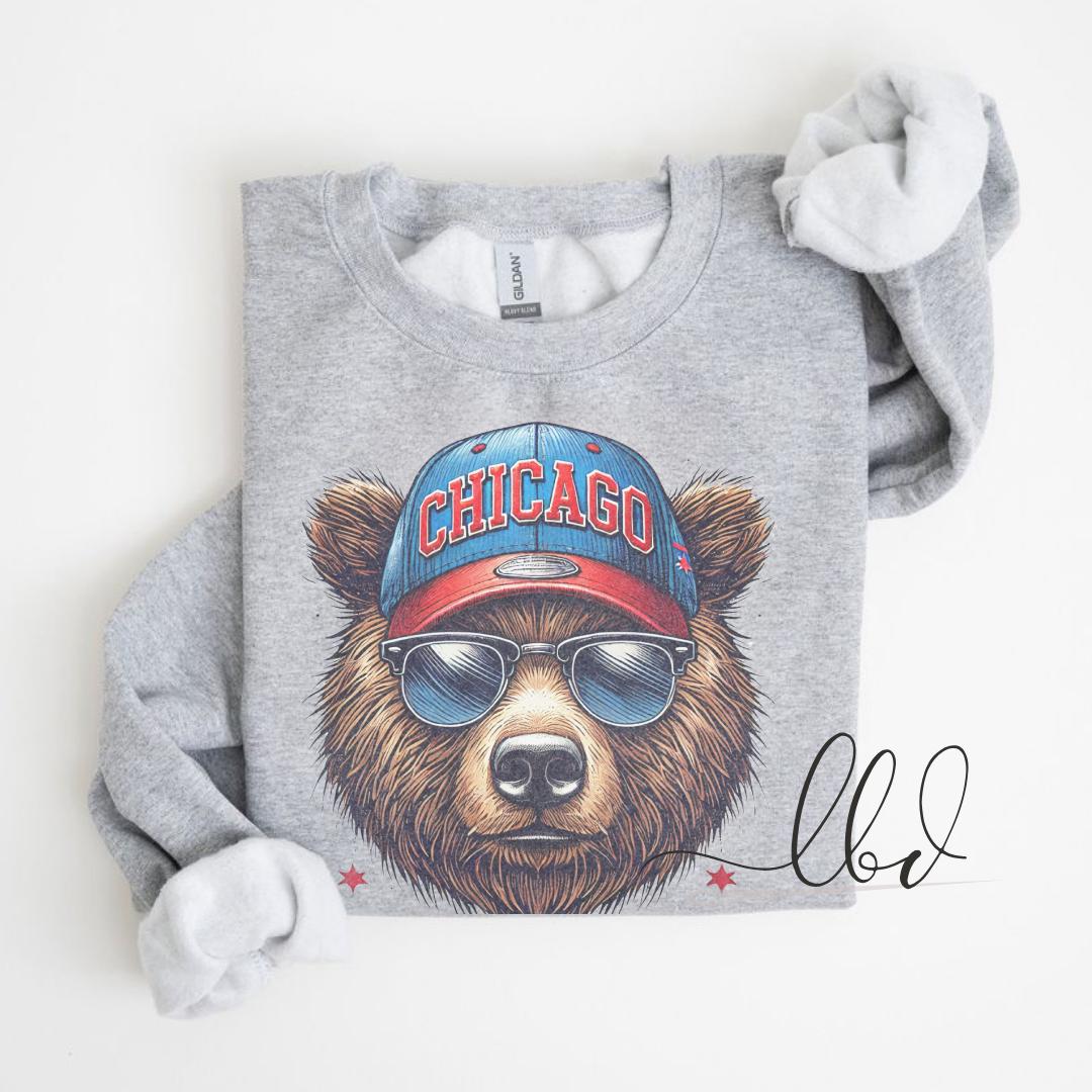 Chicago Bear Graphic Crewneck Sweatshirt | Game Day Apparel, Youth & Adult Sizes (etsy image id: 6874534651)