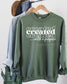 Christian Crewneck Sweatshirt | "Created with a Purpose" Graphic (etsy image id: 6886858015)
