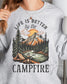 Campfire Sweatshirt | Gildan Sublimated Mountain Sweater (etsy image id: 6886938791)
