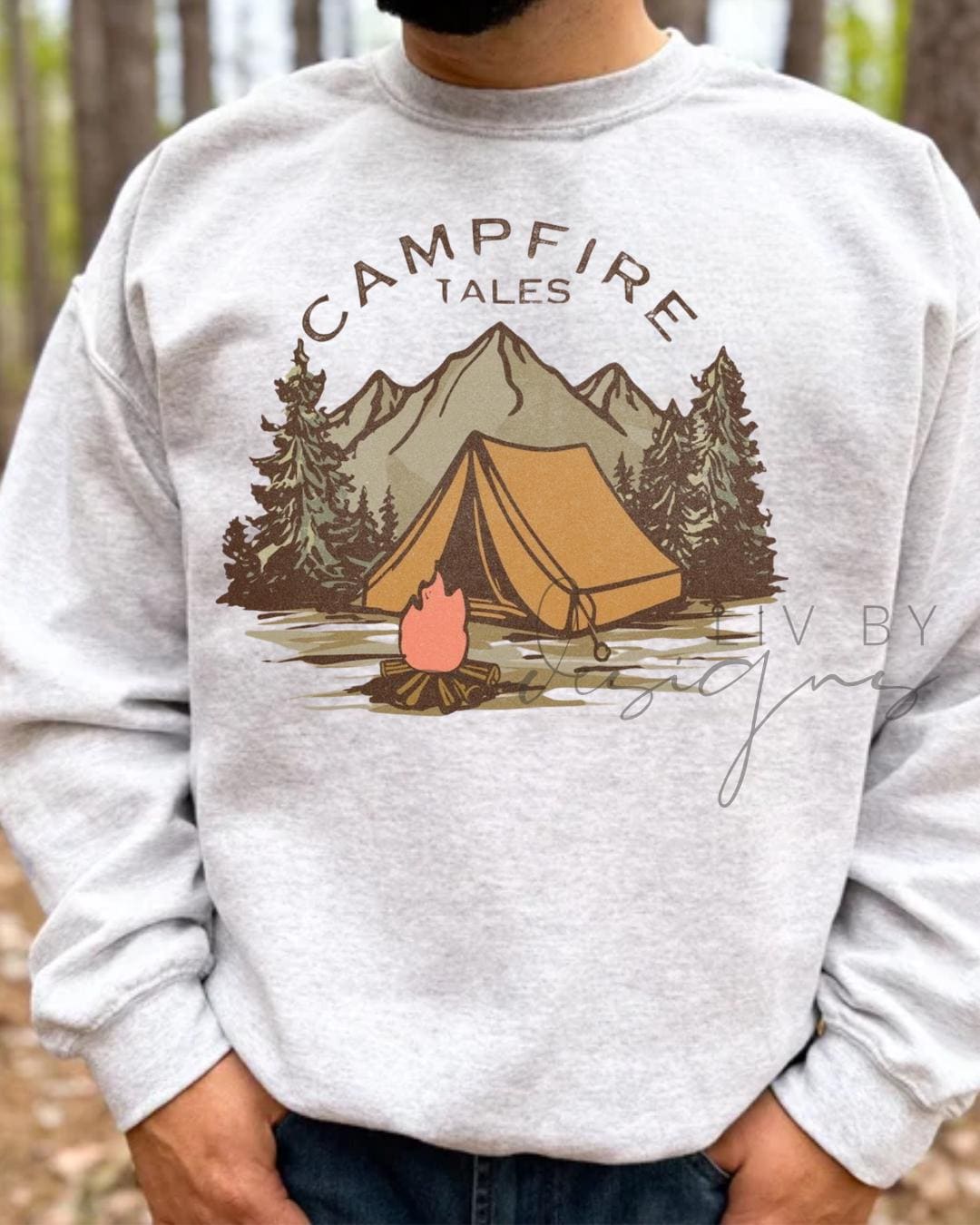Campfire Tales Sweatshirt | Rustic Camping Crewneck (etsy image id: 6886943073)