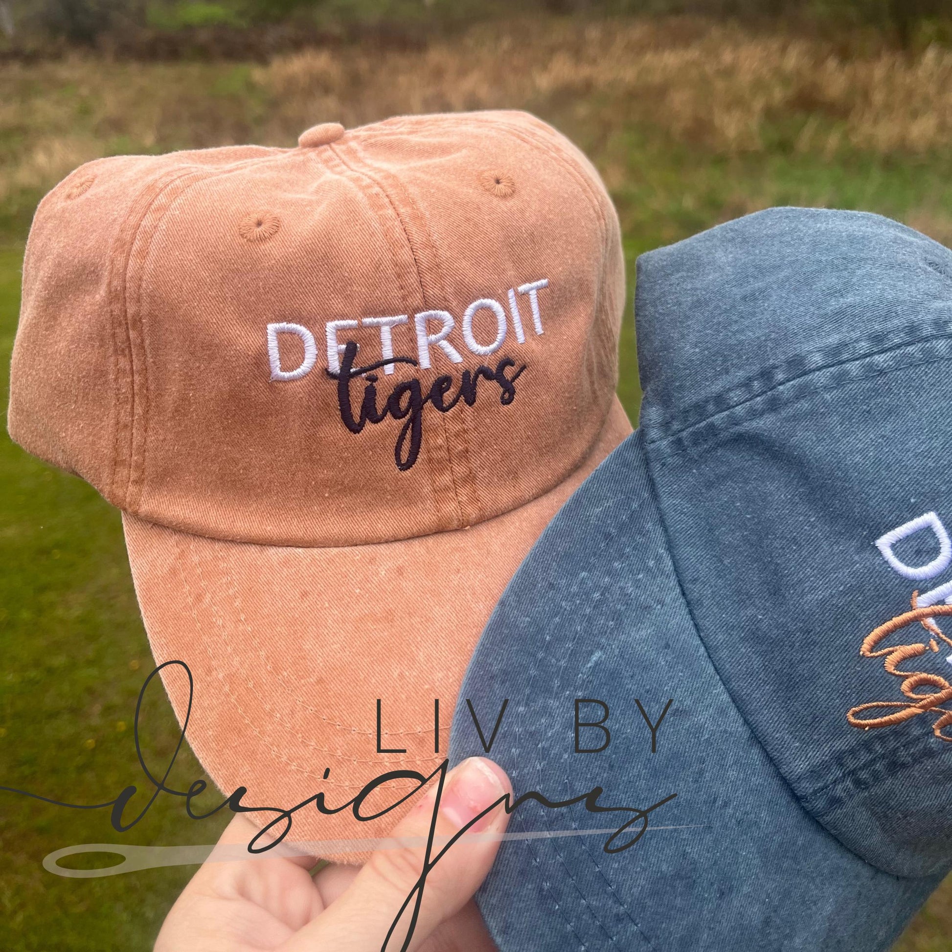 Embroidered Detroit Tigers Hat | Vintage Washed Cotton Baseball Cap (etsy image id: 6891366131)