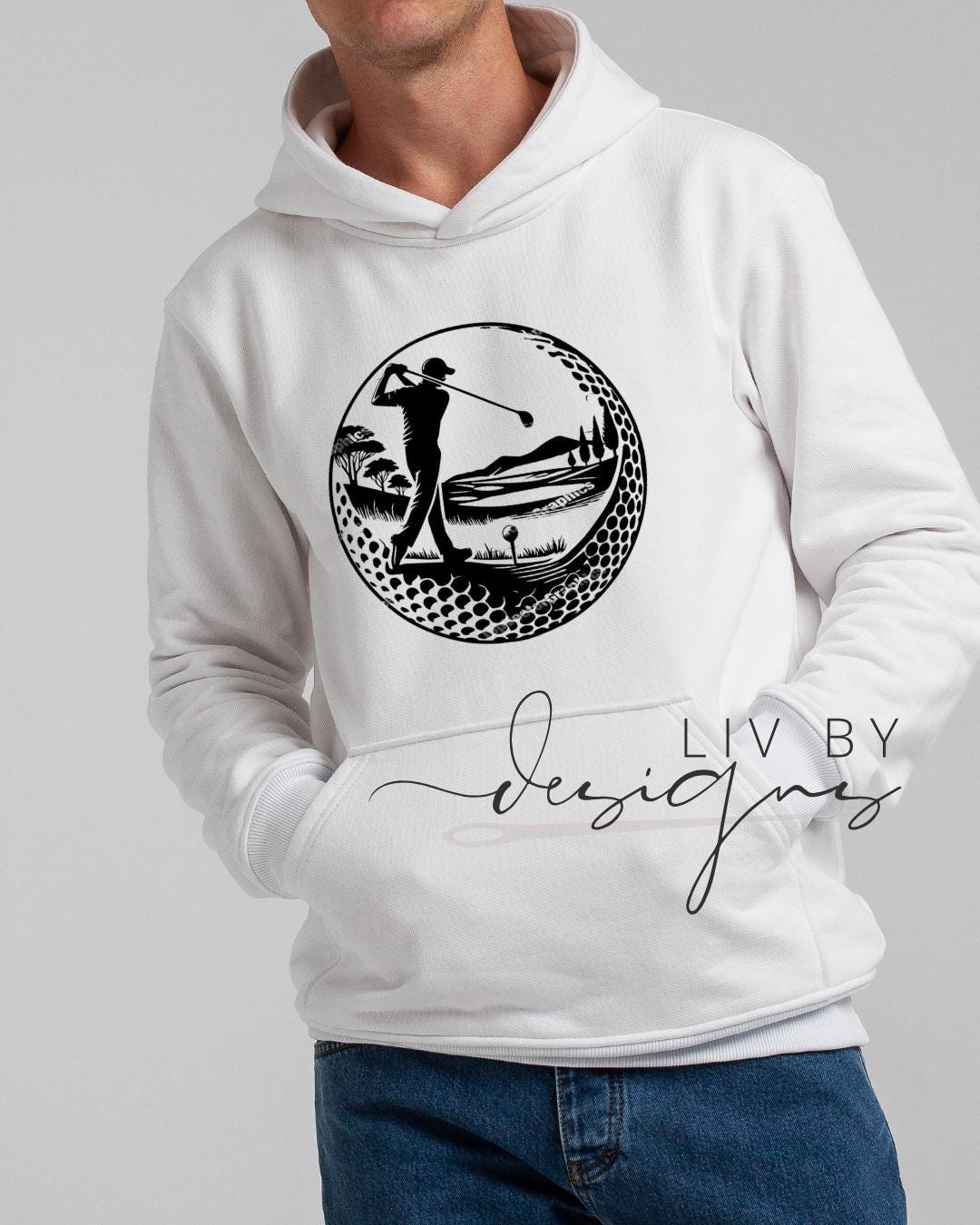 Golf Ball Scene Crewneck or Hoodie | Gift for Golfing Dad (etsy image id: 6915702822)