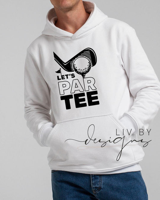 Let's Par Tee Golfing Crewneck | Funny Dad Golf Hoodie (etsy image id: 6915705252)