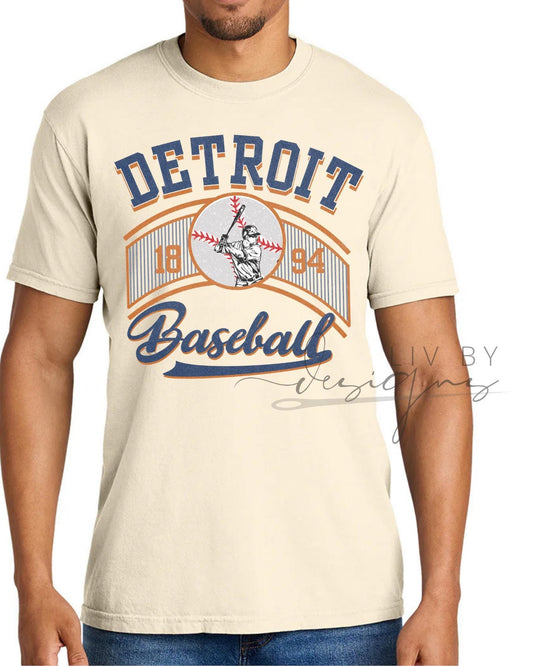 Detroit Baseball Comfort Colors Shirt | Vintage Sports Graphic Tee | Retro Detroit Baseball Fan T-Shirt | Christmas Baseball Gift