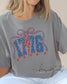 1776 Comfort Colors T-Shirt – Patriotic 4th of July Tee – Stars and Stripes Bow Shirt – USA Independence Day Outfit – Retro America Top