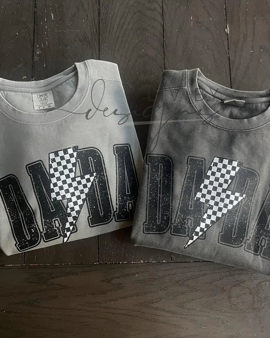 Customized retro lightening Crewneck sweater | DAD gift for Father’s Day | vintage Father’s Day pullover | Comfort Color Crewneck