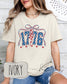 1776 Comfort Colors T-Shirt – Patriotic 4th of July Tee – Stars and Stripes Bow Shirt – USA Independence Day Outfit – Retro America Top