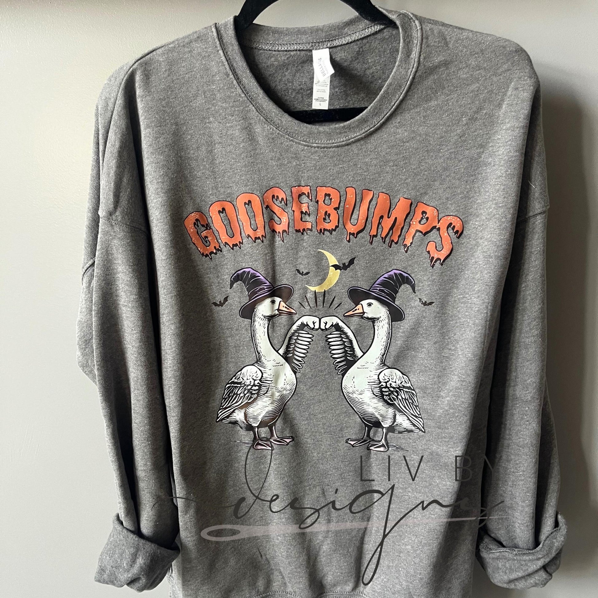 Goosebumps Halloween Crewneck | Witch Geese, Spooky Sweater (etsy image id: 7039903372)