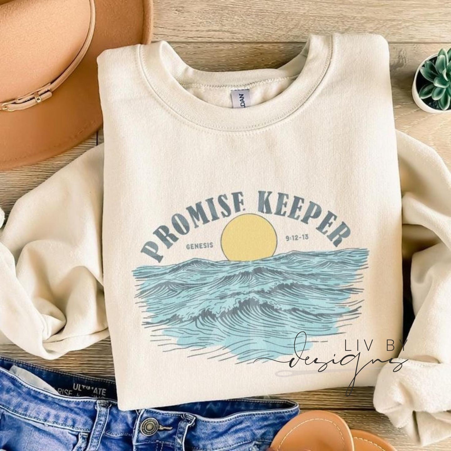 Promise Keeper Christian Crewneck | Faith-Based Bible Verse Sweatshirt (etsy image id: 7057280959)