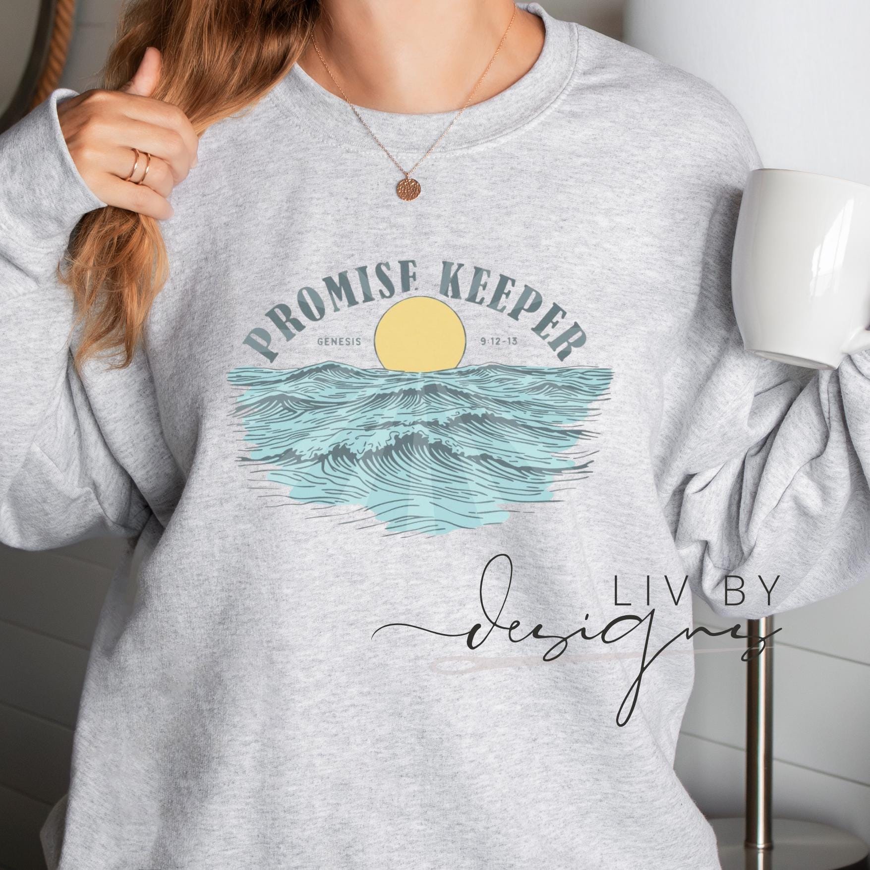 Promise Keeper Christian Crewneck | Faith-Based Bible Verse Sweatshirt (etsy image id: 7057280963)