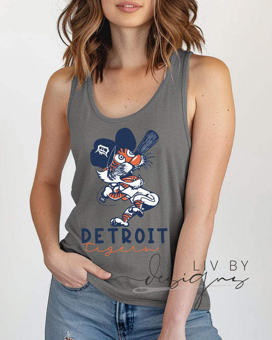Detroit Baseball Tank Top | Vintage Tiger Graphic Summer Shirt (etsy image id: 7102703475)