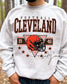 Cleveland Football Helmet Crewneck | Gildan Retro Sweatshirt (etsy image id: 7109578428)