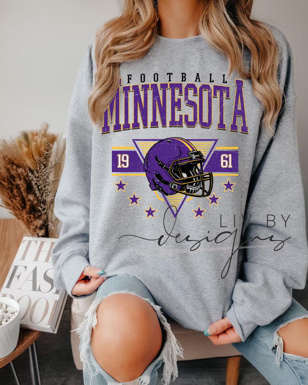 Minnesota Football Helmet Sweatshirt | Retro Fan Apparel (etsy image id: 7109630174)