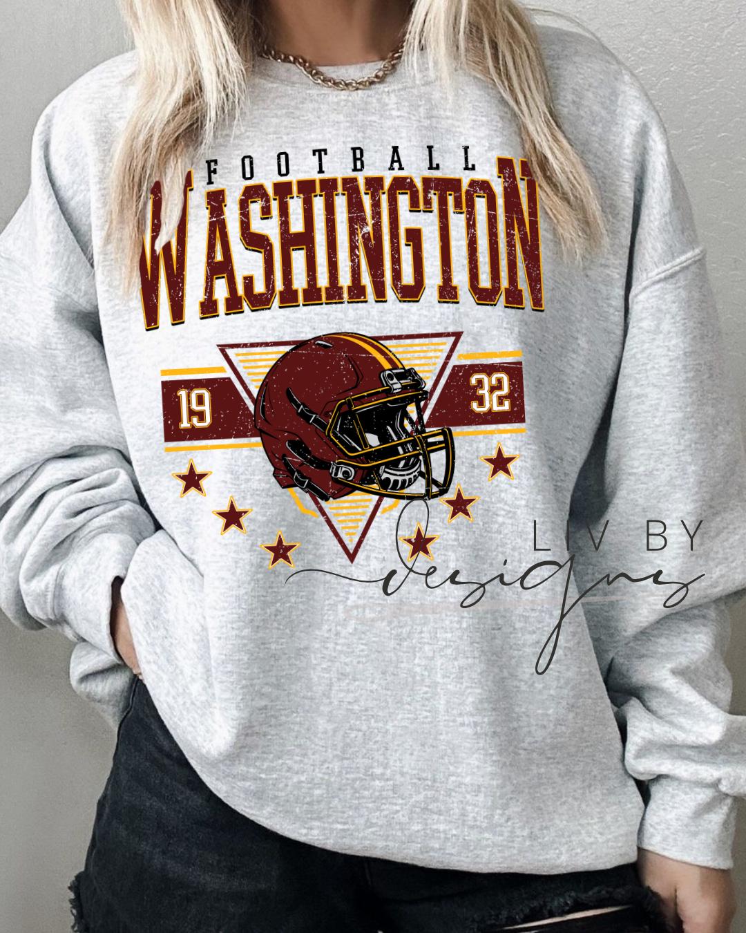 Washington Football Sweatshirt | Gildan Retro Helmet Fan Apparel (etsy image id: 7109648624)