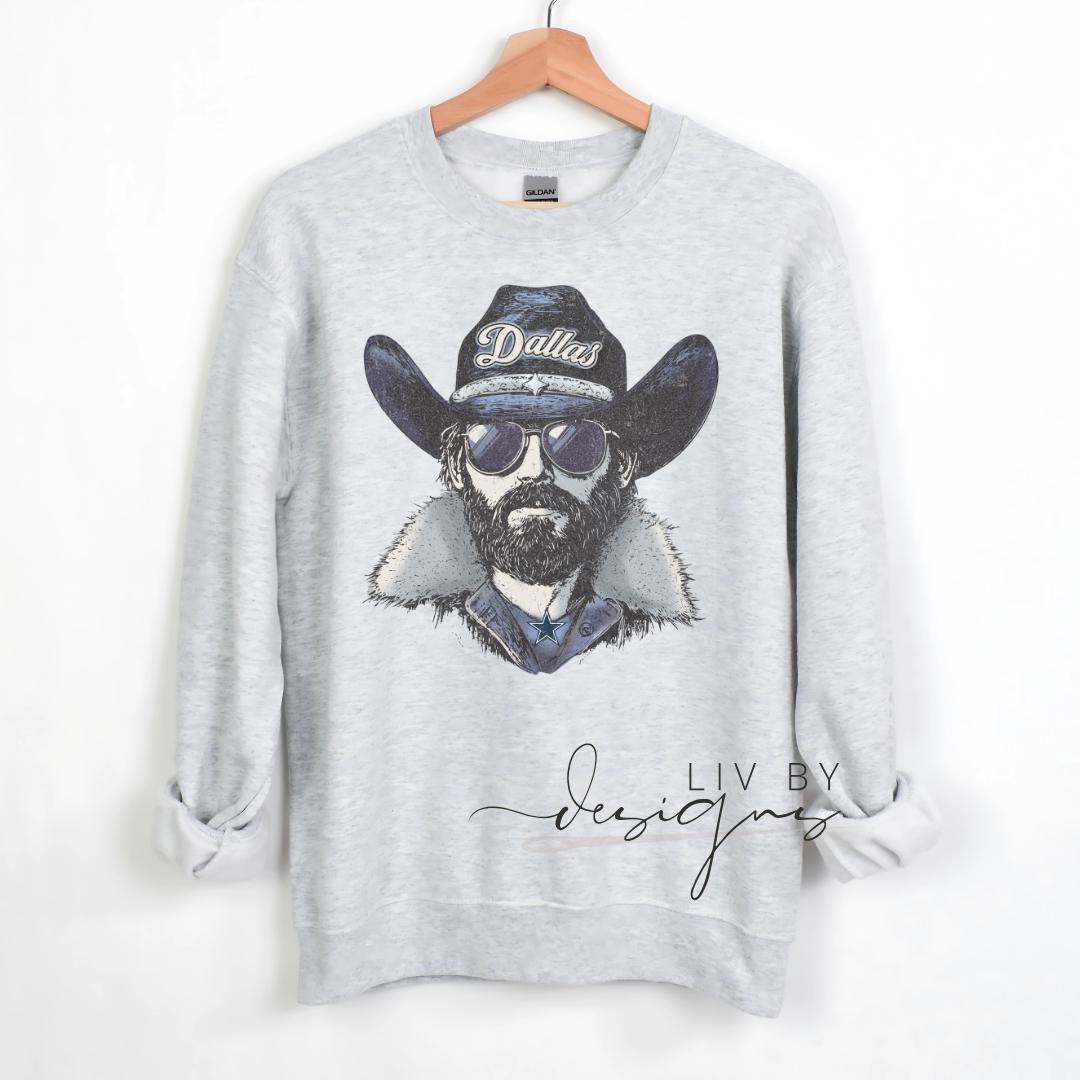 Dallas Cowboy Western Sweatshirt | Dye Sublimated Crewneck Game Day Shirt (etsy image id: 7122725349)