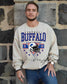 Buffalo Football Helmet Sweatshirt | Gildan Unisex Vintage Style (etsy image id: 7157471521)