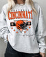 Cincinnati Football Sweatshirt | Retro Helmet Graphic, Gildan Unisex (etsy image id: 7157548019)