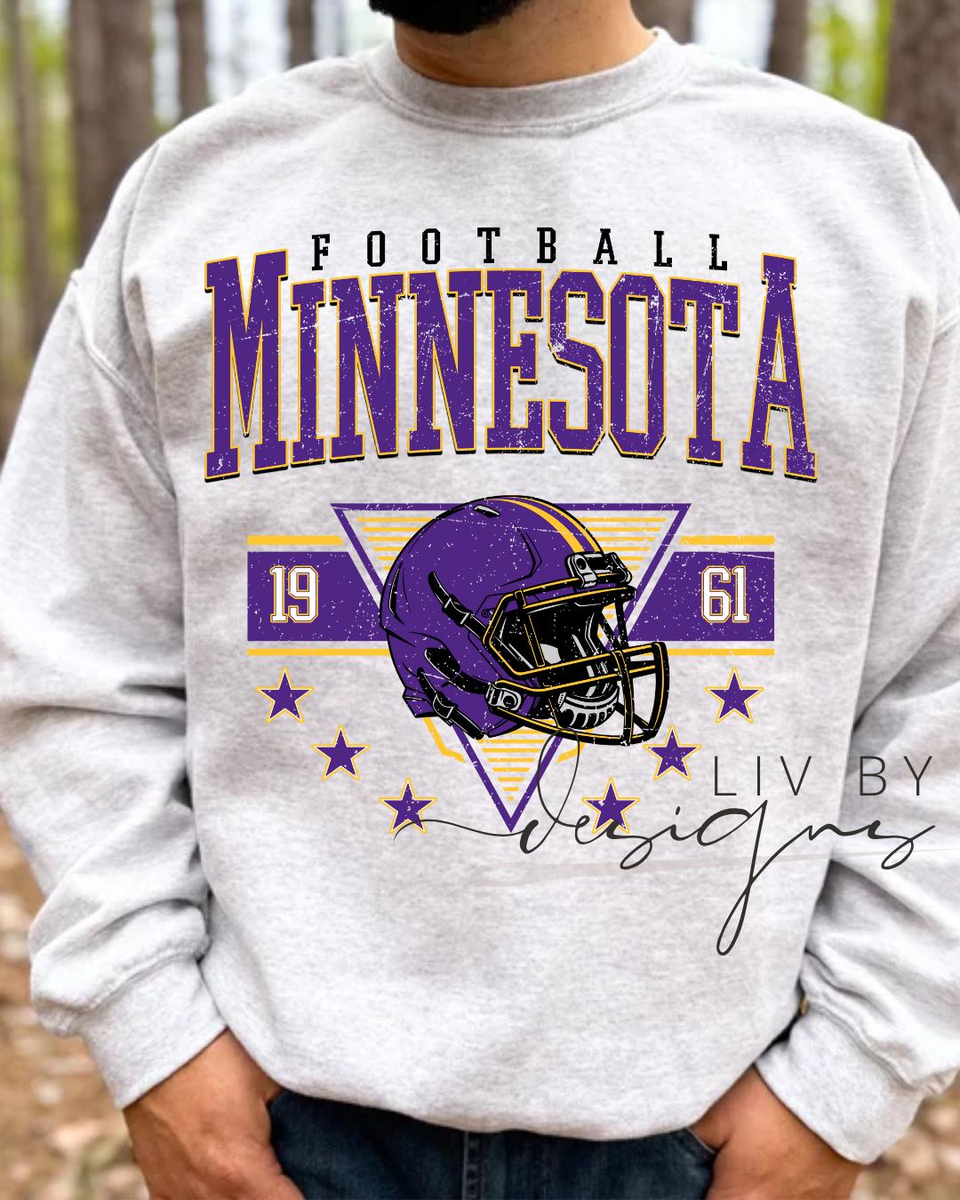 Minnesota Football Helmet Sweatshirt | Retro Fan Apparel (etsy image id: 7157602825)