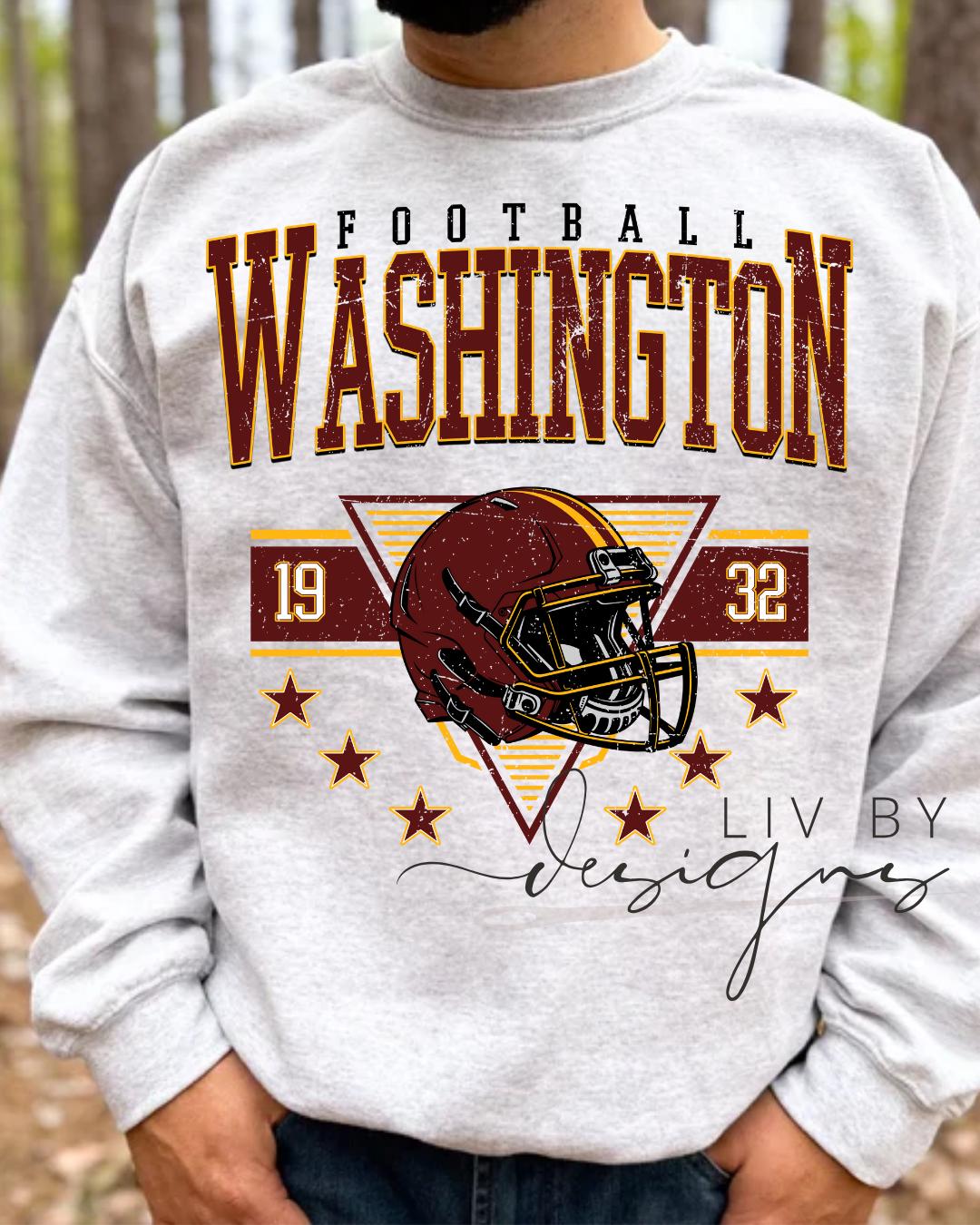 Washington Football Sweatshirt | Gildan Retro Helmet Fan Apparel (etsy image id: 7157621701)
