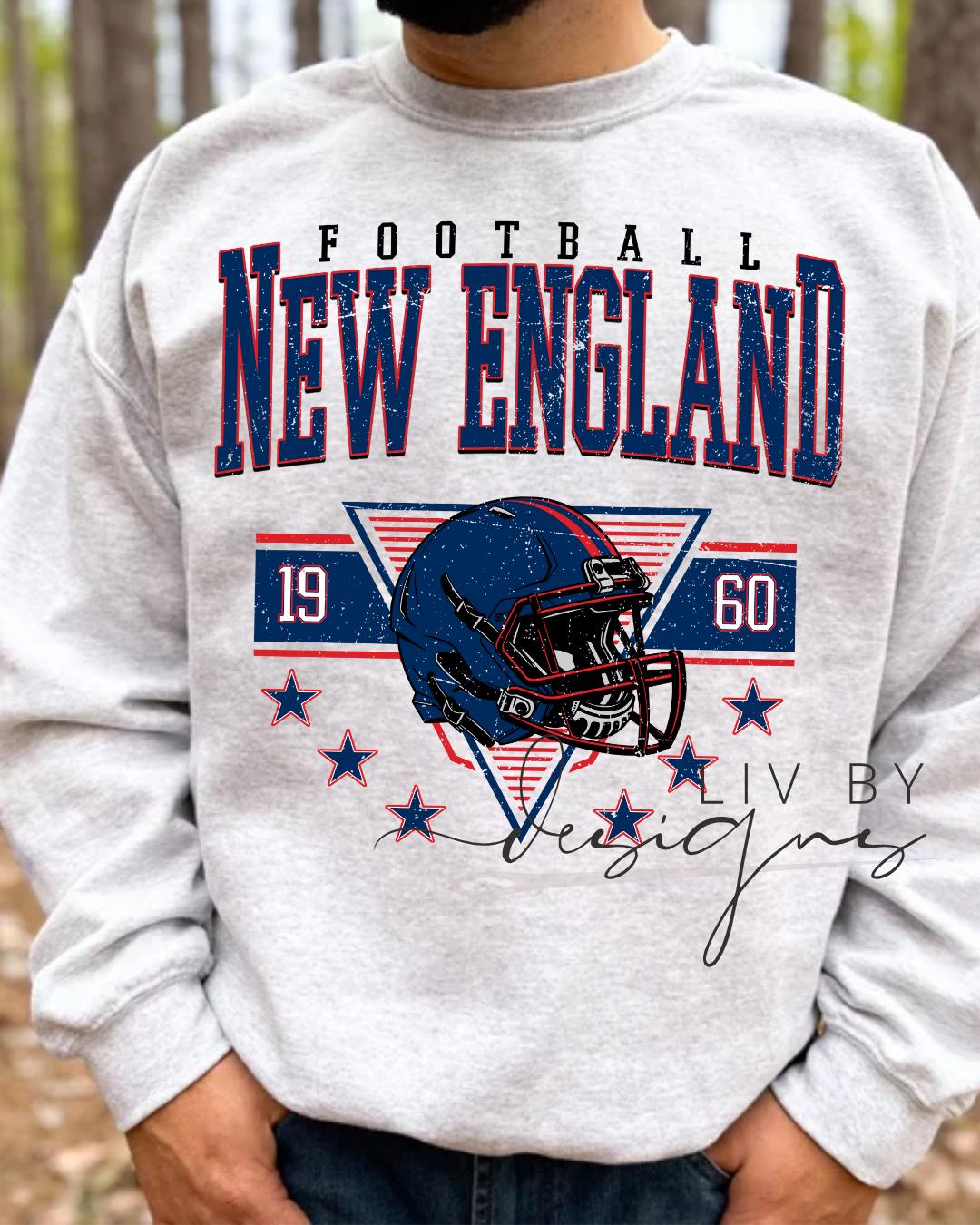 Vintage New England Football Sweatshirt | Retro Helmet, Fan Apparel (etsy image id: 7157628165)