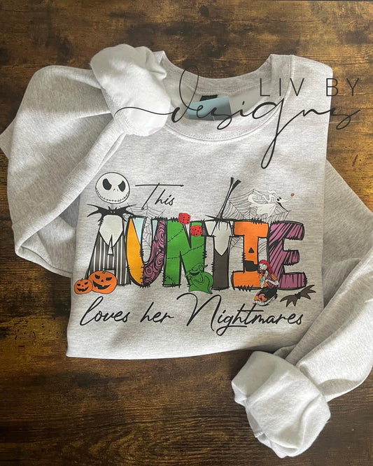 This Mama Loves Her Monsters Crewneck, Nightmare Before Christmas Shirt (etsy image id: 7213513413)