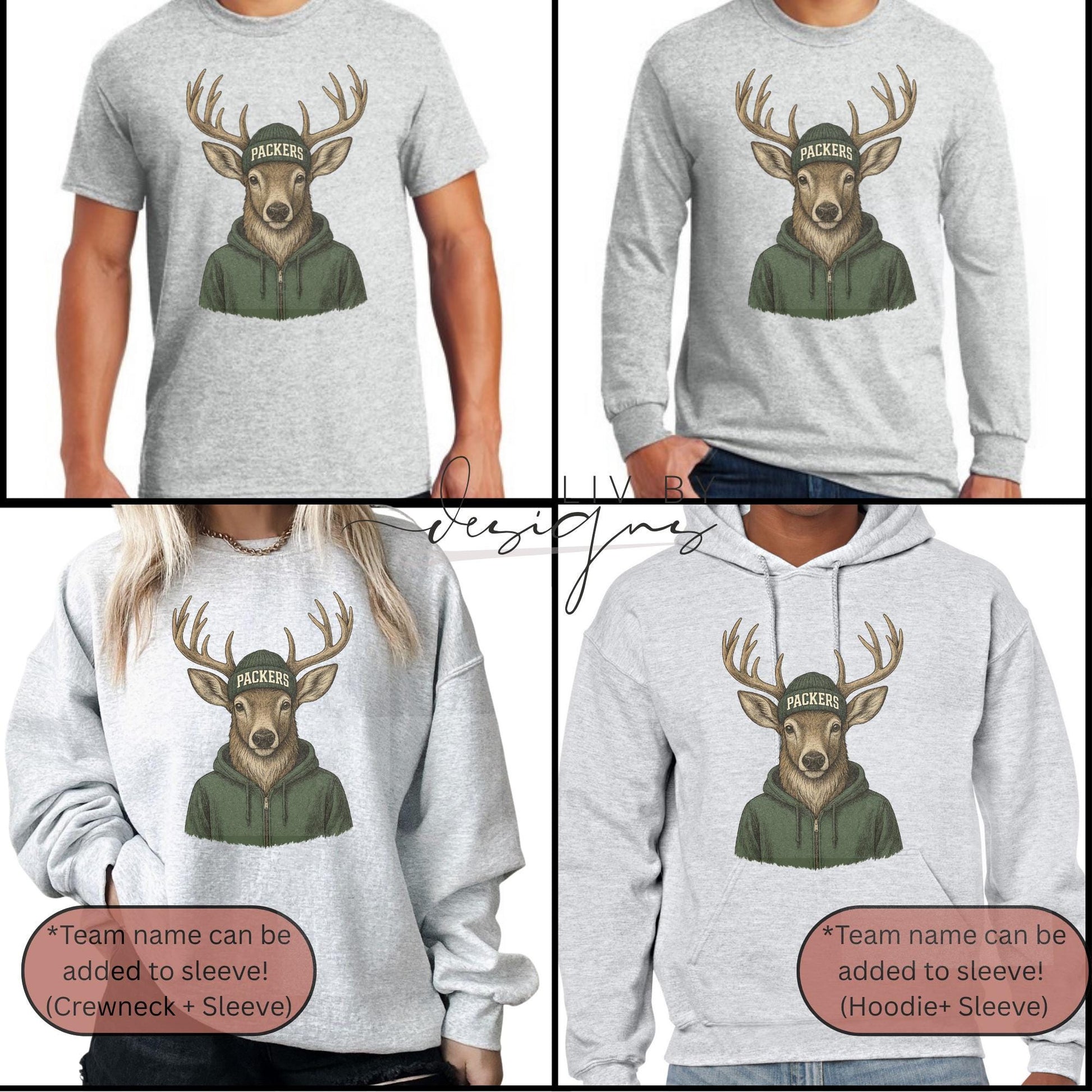 Green Bay  Deer Crewneck Sweatshirt | Packer Game Day Apparel | Football Fan Gift (etsy image id: 7254784610)