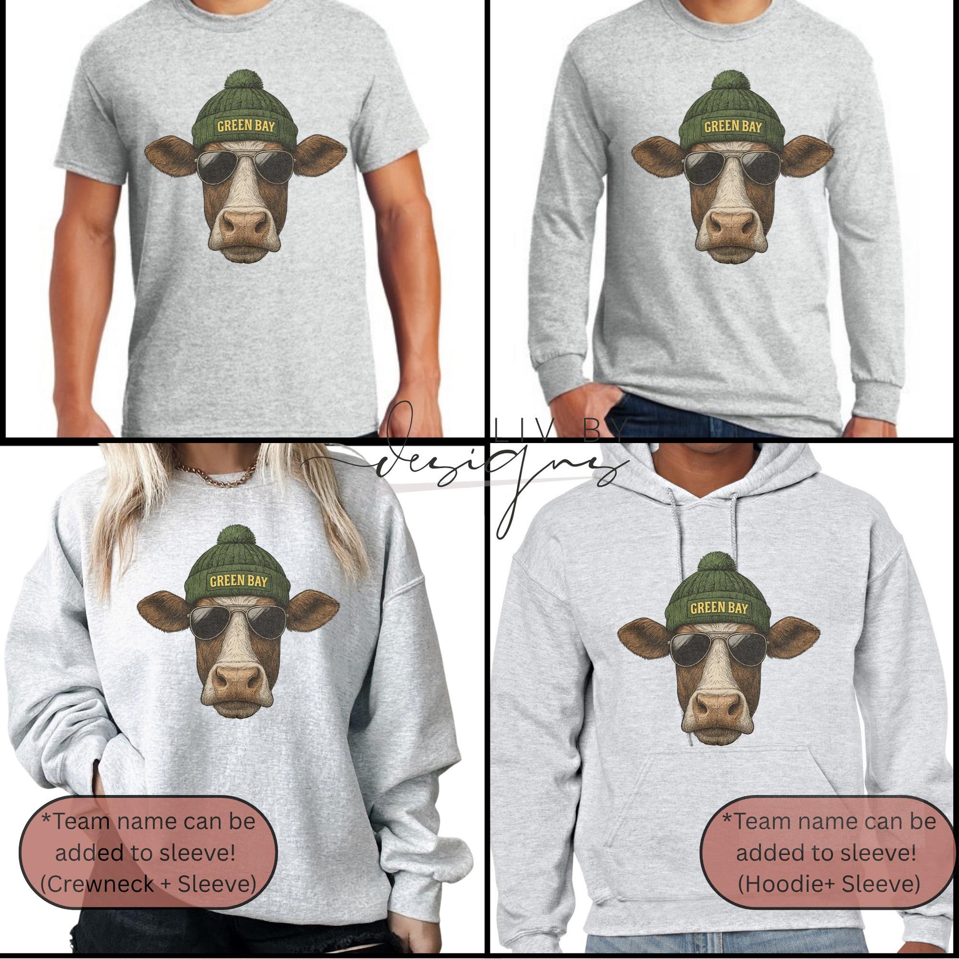 Green Bay Cow Crewneck | Football Game Day Shirt, Unisex Fan Apparel (etsy image id: 7302739729)