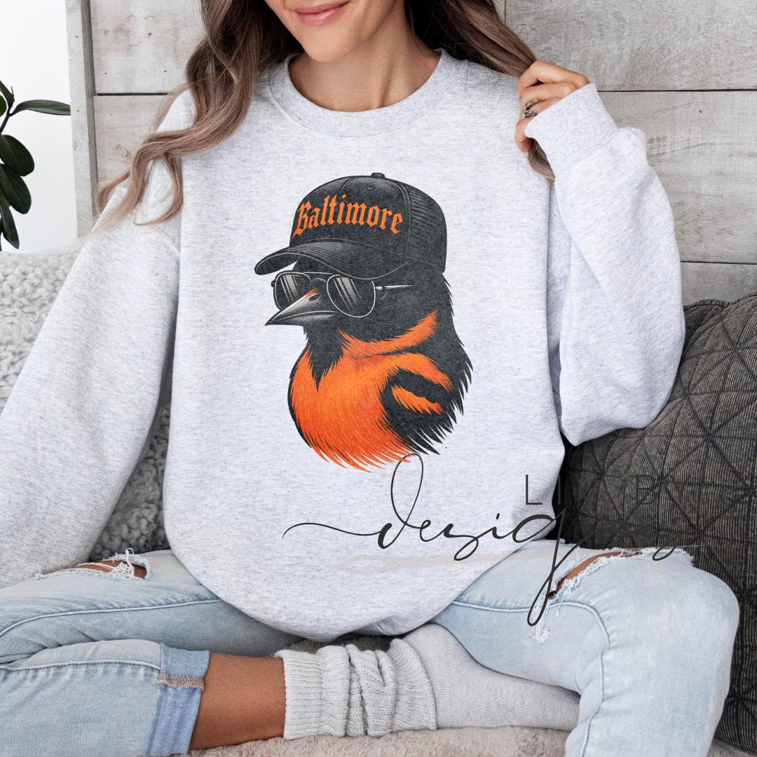 Baltimore Bird Fan Apparel | Sublimated Crewneck, Hoodie, Tee (etsy image id: 7312592459)
