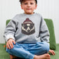 Close-up of sublimated Wisconsin bear design on Jerzees ash shirt (etsy image id: 7324944950)
