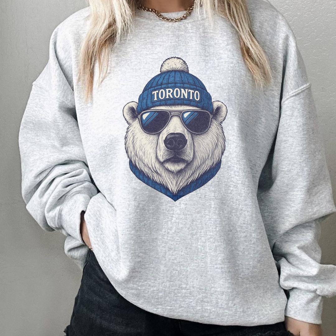 Toronto Hockey Sweatshirt | Polar Bear Fan Apparel (etsy image id: 7388621242)