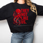Detroit Hockey Octopus Crewneck | "They Not Like Us" Gildan Sweatshirt (etsy image id: 7431690406)
