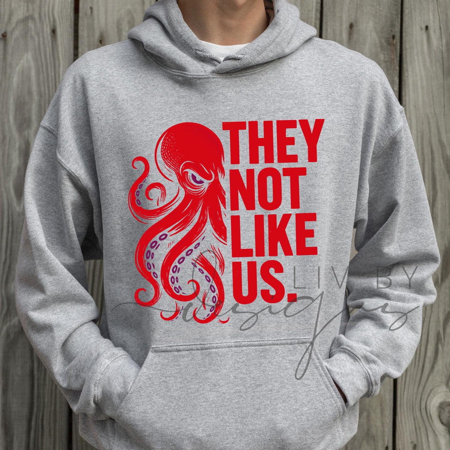 Detroit Hockey Octopus Crewneck | "They Not Like Us" Gildan Sweatshirt (etsy image id: 7431691992)