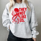 Detroit Hockey Octopus Crewneck | "They Not Like Us" Gildan Sweatshirt (etsy image id: 7431693632)