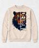 Detroit Tiger Crewneck Sweatshirt | Bella + Canvas Unisex Fleece | Detroit Football Fan Apparel | Tiger Graphic Pullover