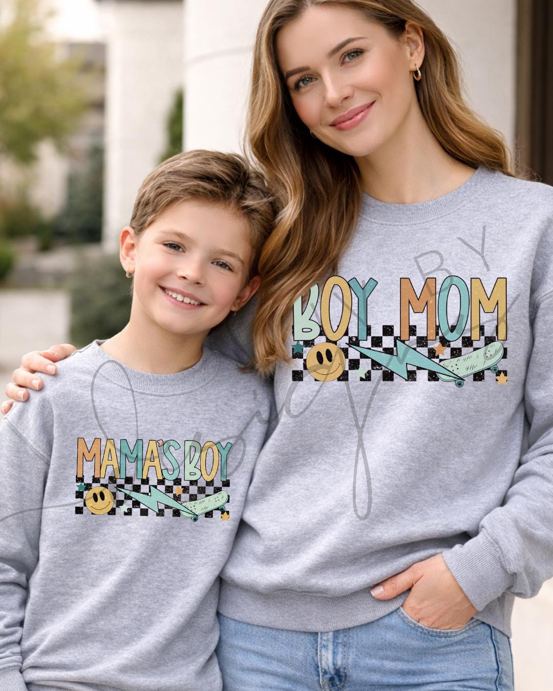 Boy Mom Crewneck Sweatshirt | Mama’s Boy Matching Sweatshirts | Mother Son Outfit | Boy Mom Gift | Toddler & Adult Crewneck (etsy image id: 7553831364)
