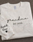 Embroidered Mama Sweatshirt | Custom Est. Year, Baby Announcement (etsy image id: 7567265044)